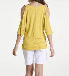 Džersejové tričko s odhalenými ramenami Heine, žltá #3