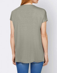 Džersejové tričko s ozdobnými korálkami Linea Tesini, sivobéžová #3