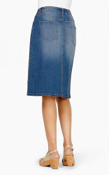 Džínsová sukňa na gombíky Linea Tesini, modrá #3