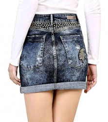 Džínsová sukňa s aplikáciami GUESS #1