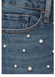 Džínsové šortky s perlami CROSS #2