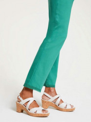 Džínsy s čipkovým lemom Linea Tesini, zelené #5