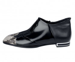 Exkluzívne kožené kotníkové topánky, čierne #1