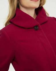 Flaušový kabát Ashley Brooke, červený #4