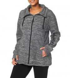 Flísová bunda KangaROOS, melírovaná sivá