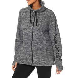 Flísová bunda KangaROOS, melírovaná sivá #2