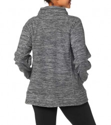 Flísová bunda KangaROOS, melírovaná sivá #3