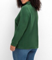 Flísová mikina so zipsom Sheego, machovo zelená #3