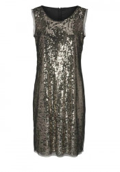 Flitrované šaty Ashley Brooke, čierno-zlatá #1