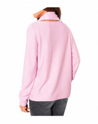 Flitrovaný pulóver so šálom, ružový #2