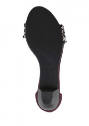 Heine sandále, bordovo-farebno-čierne #6