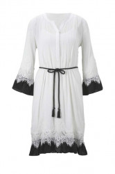 Heine šaty s čipkou, čierno-biela #1