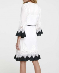 Heine šaty s čipkou, čierno-biela #3