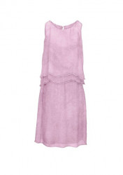 Hodvábne vrstvené šaty Linea Tesini, staroružová #1