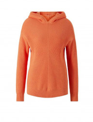 Hrubo pletený pulóver s kapucňou Rick Cardona, oranžová #1