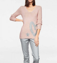 Hrubo pletený sveter HEINE, ružová #2