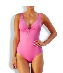Jednodielne tvarovacie plavky Heine, ružová #2