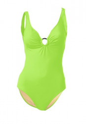 Jednodielne tvarovacie plavky Heine, žiarivá zelená #1