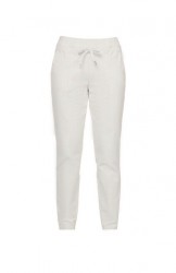 Jemné menčestrové teplákové nohavice Rick Cardona, krémové #1