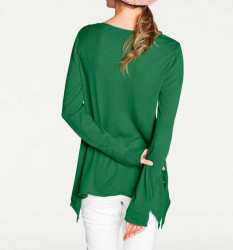 Jemný dlhý pulóver HEINE, zelená #2