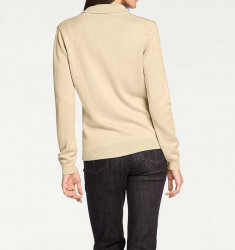 Jemný pletený sveter s kašmírom, vanilkový #3