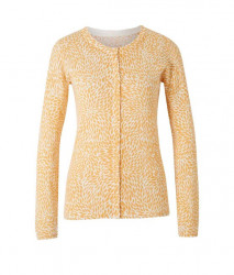 Jemný pletený sveter s potlačou Linea Tesini, krémovo-žltý #1