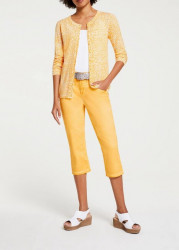 Jemný pletený sveter s potlačou Linea Tesini, krémovo-žltý #2