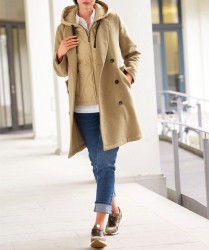 Kabát dva v jednom s prešívanou vestou HEINE, béžová