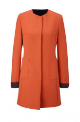 Kabát s kontrastnými manžetami Rick Cardona, oranžová #1