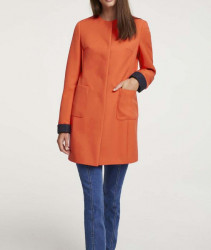 Kabát s kontrastnými manžetami Rick Cardona, oranžová #2