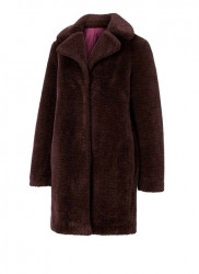 Kabát z umelej kožušiny Mainpol, bordová #1