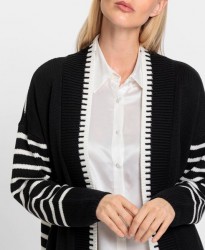 Kardigán s kontrastným pruhovaným vzorom HEINE, čierno-biely #6