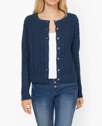 Kardigán s pleteným vzorom Linea Tesini, modrá #2