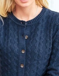 Kardigán s pleteným vzorom Linea Tesini, modrá #4