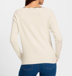 Kardigán s vroubkovanými okrajmi HEINE, krémový #2