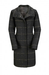 Karovaný vlnený kabát Isabell Schmitt Collection, sivý #1