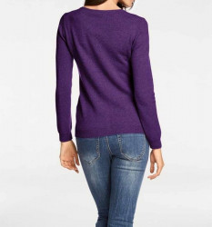 Kašmírový sveter PATRIZIA DINI, fialová #4
