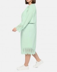 Kimono kabátik s čipkovanými detailmi Sheego, mätová #4