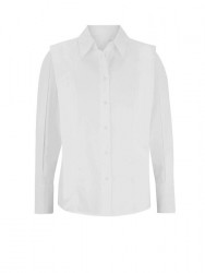 Košeľová blúzka s rafinovanými záhybmi Rick Cardona, biela #1