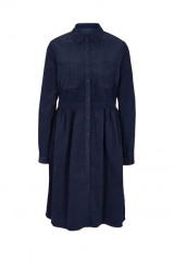 Košeľové menčestrové šaty Linea Tesini, modrá #1
