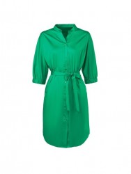 Košeľové šaty saténové s opaskom HEINE, zelené #1