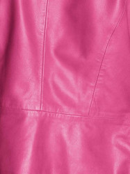 Kožená bunda s volánmi HEINE, ružová #5