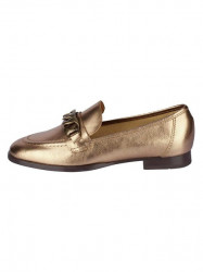 Kožená topánka s kovovou ozdobou Heine, farba zlatá #1