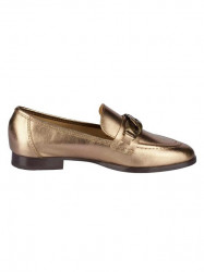 Kožená topánka s kovovou ozdobou Heine, farba zlatá #2