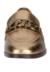 Kožená topánka s kovovou ozdobou Heine, farba zlatá #4
