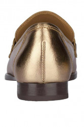 Kožená topánka s kovovou ozdobou Heine, farba zlatá #5