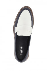 Kožené nappa topánky Heine, modro-biela #3