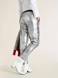 Kožené nohavice HEINE, strieborná #2