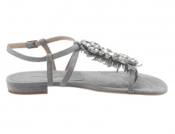 Kožené sandále Guido Maria Kretschmer, sivá #1