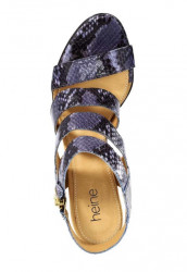 Kožené sandále, modro-čierny #4